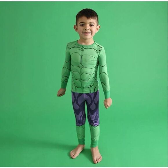 Posh Peanut Hulk Marvel Heroes I AM HULK Pajamas PJ Set Size 18-24M NIB - Picture 4 of 6